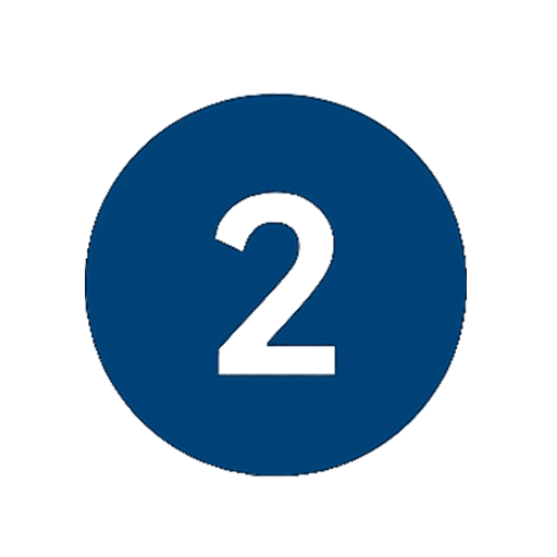 Icône vectorielle numéro 2 bleu